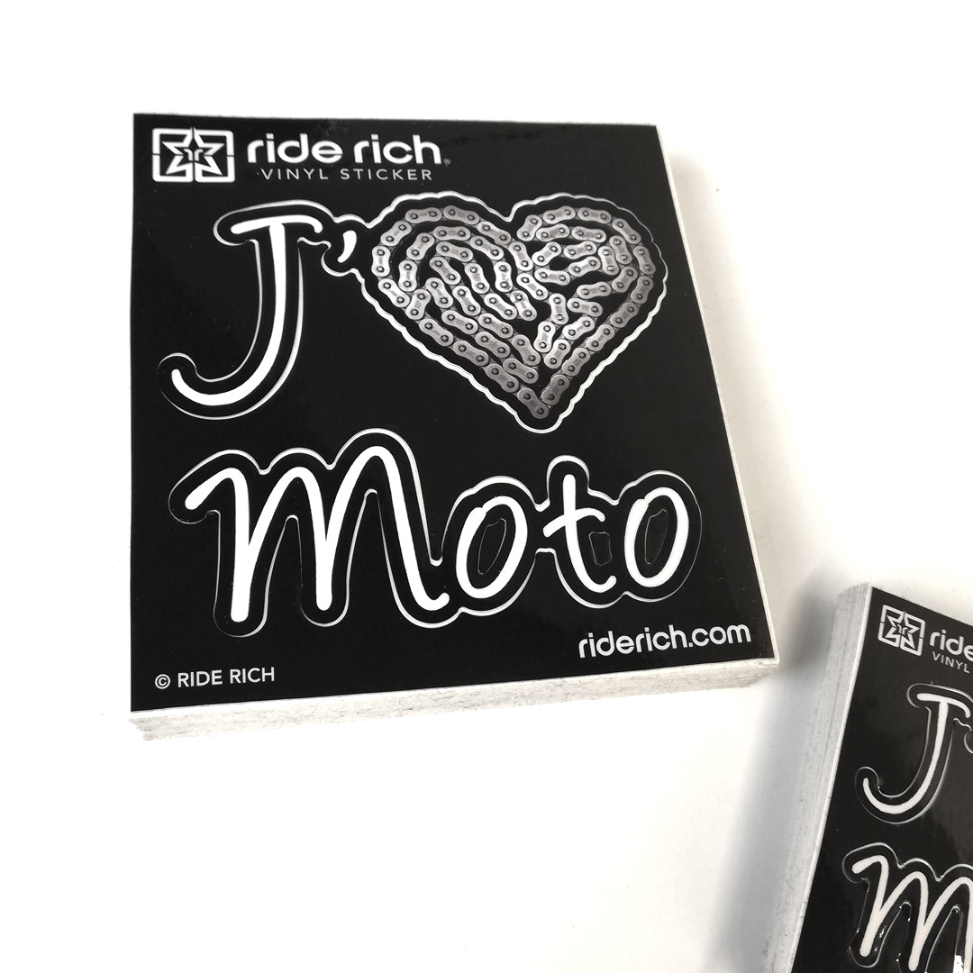 J'adore La Moto Vinyl Sticker {Medium}