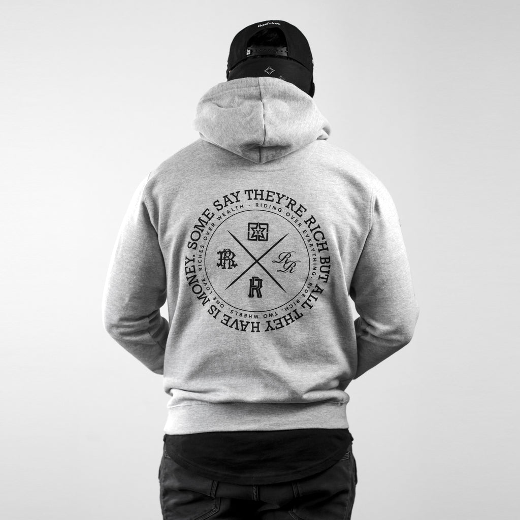 The Motto Pullover Hoodie {Heather Grey}