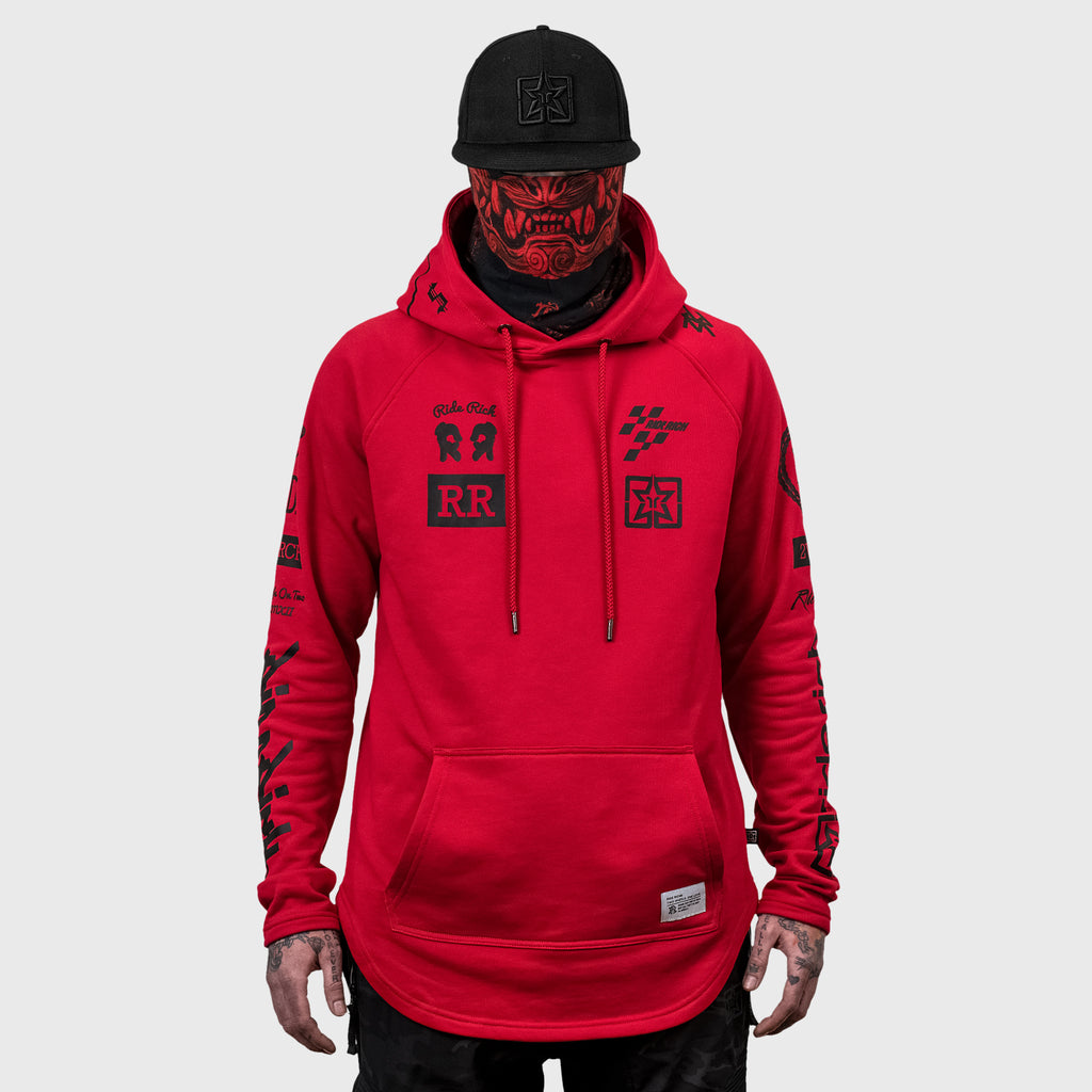 Branded V2 Scoop Pullover Hoodie {Red}