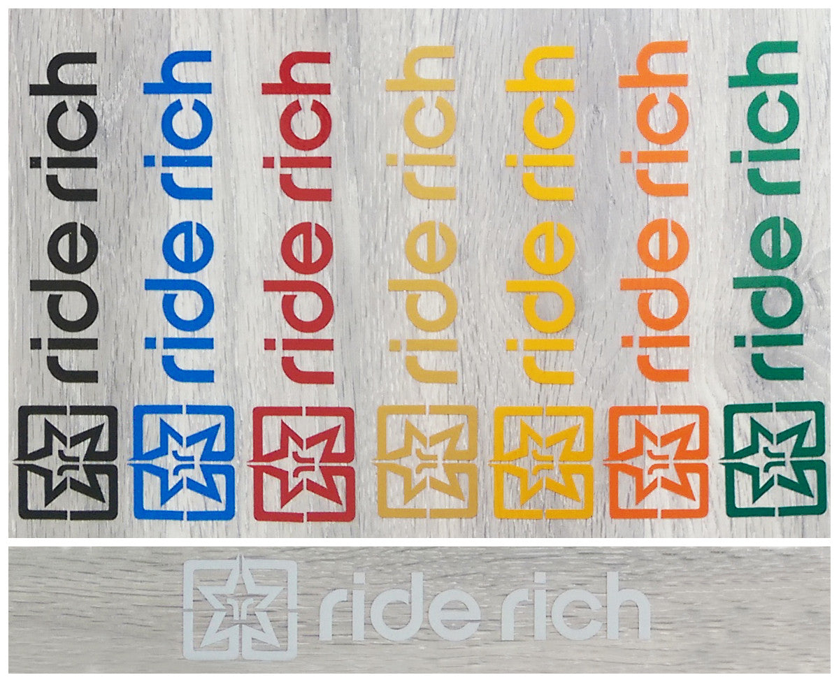 Ride Rich Reflective Vinyl View 1 - Custom Motorcycle Decals