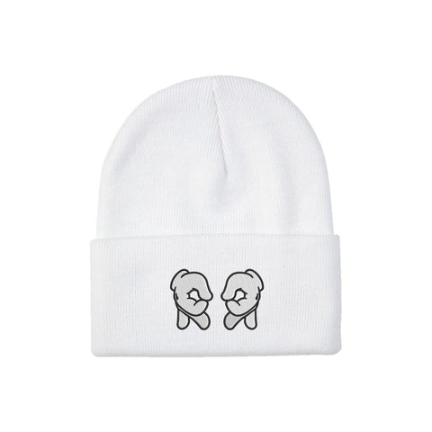 Rep Life On Two Knit Beanie {White}
