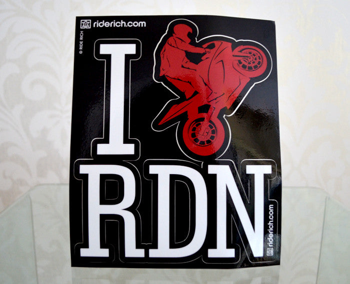 I Love RDN Vinyl Sticker {Large} - Motorcycle Decals