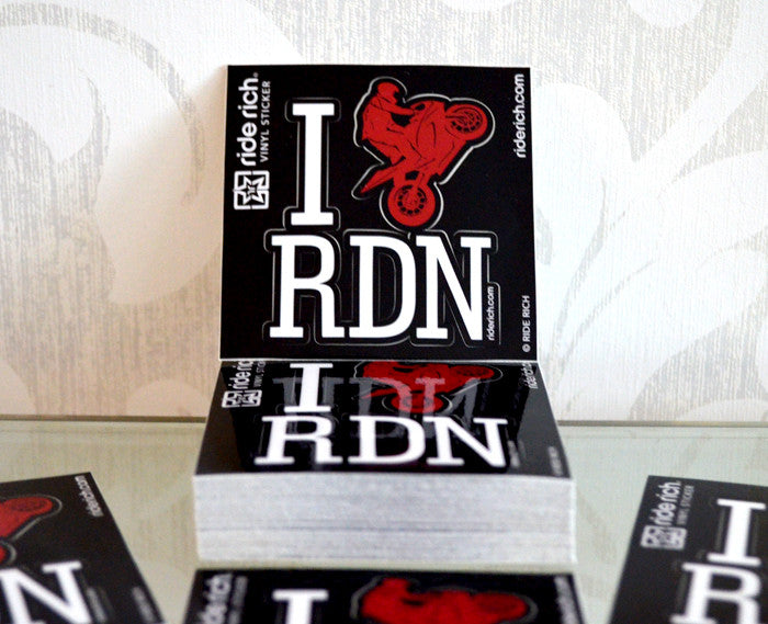I Love RDN Vinyl Sticker {Small} - Motorcycle Decals