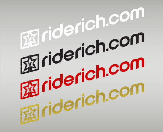 Ride Rich Dot Com Vinyl Decal View 1 - Custom Motorcycle Decal