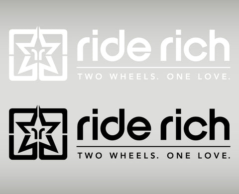 Ride Rich 2W1L Vinyl {Large} View 1 - Custom Motorcycle Decal