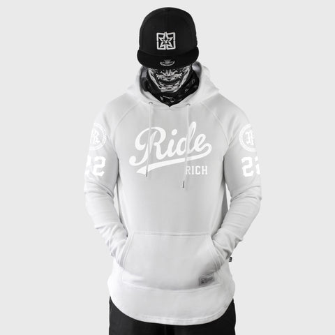 RR Squad Scoop Pullover Hoodie {White on White}