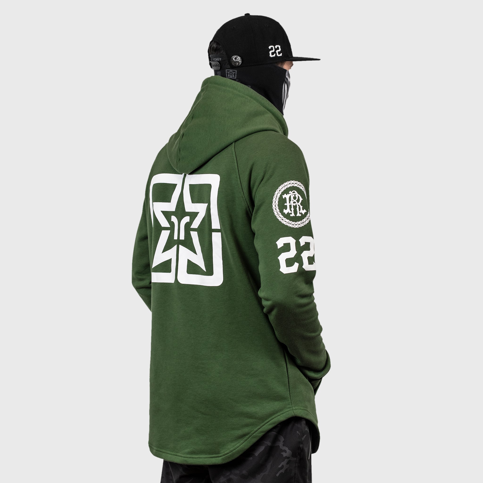 RR Squad Scoop Pullover Hoodie {Military Green}
