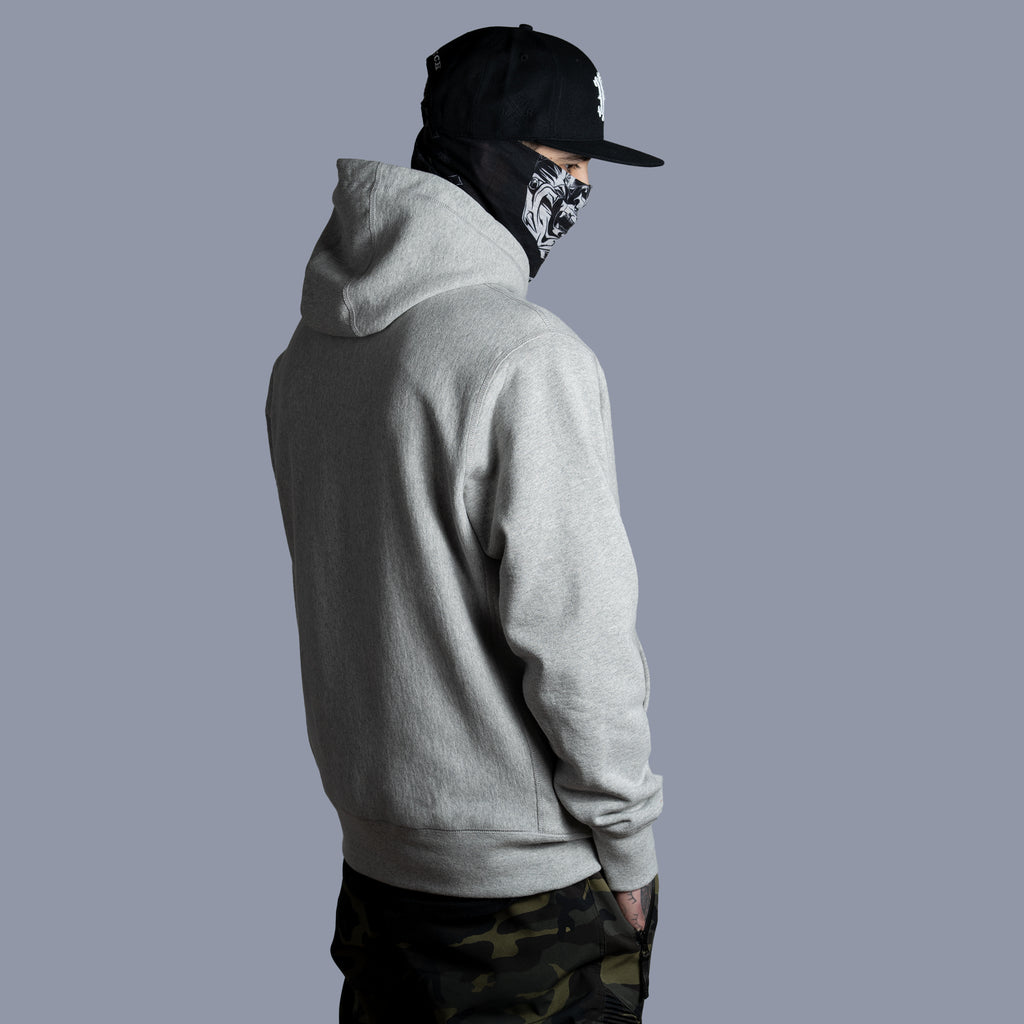Rep Life On Two Embroidered Pullover Hoodie {Heather Grey}