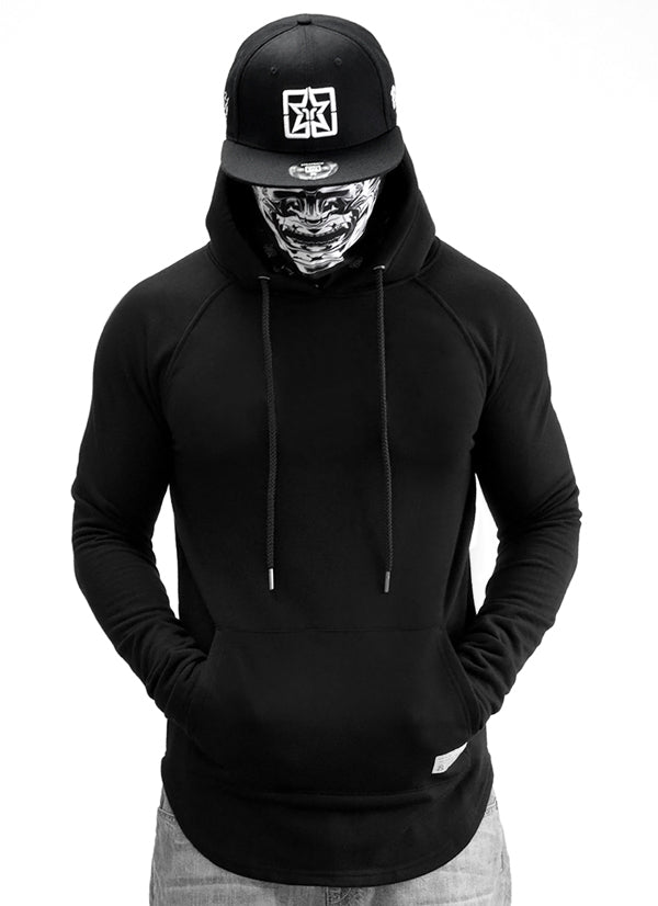 Blank Scoop Pullover Hoodie {Black}