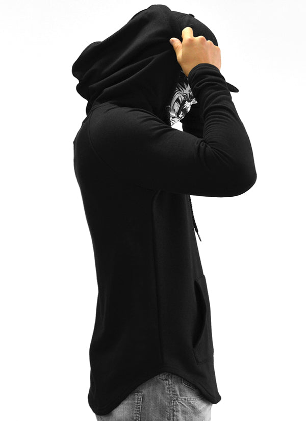 Blank Scoop Pullover Hoodie {Black}