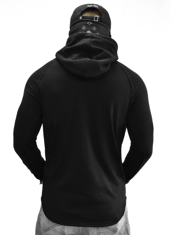 Blank Scoop Pullover Hoodie {Black}