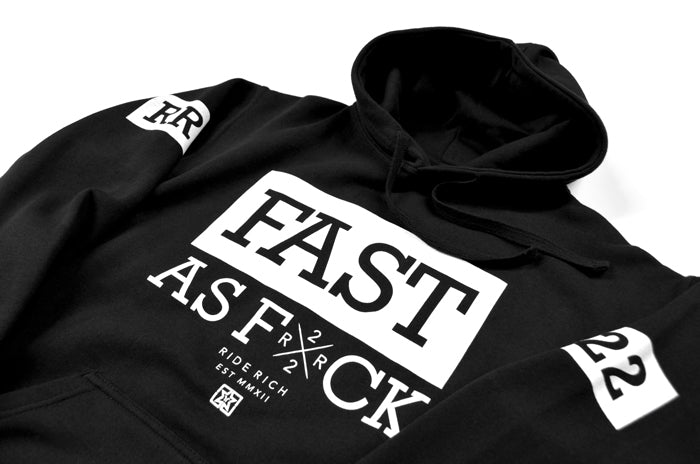 Oversized Speed Chaser Moto Print Hoodie