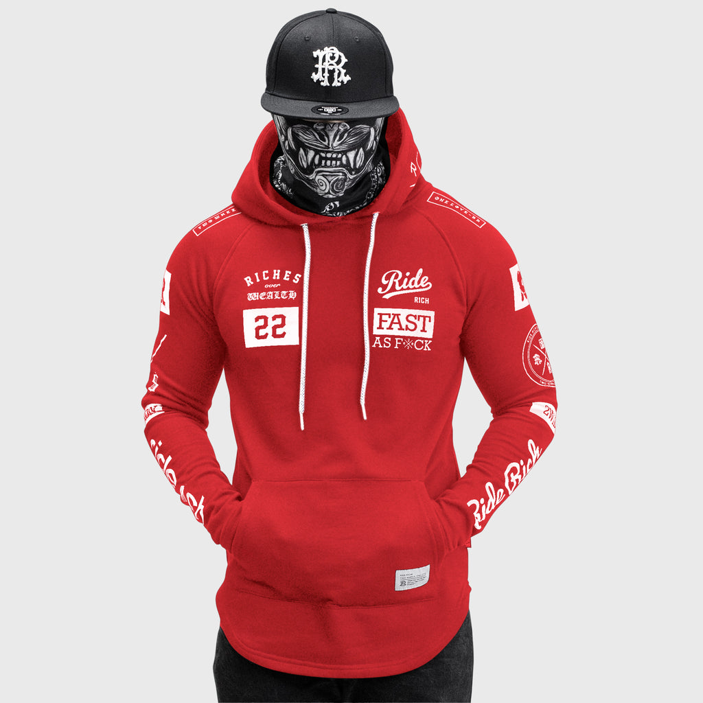 RR GP Scoop Pullover Hoodie {Red}