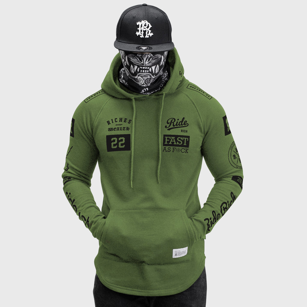 RR GP Scoop Pullover Hoodie {Military Green}