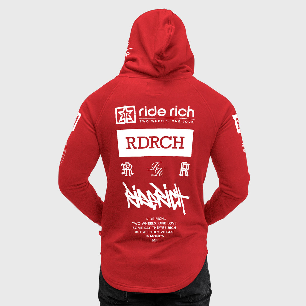 RR GP Scoop Pullover Hoodie {Red}