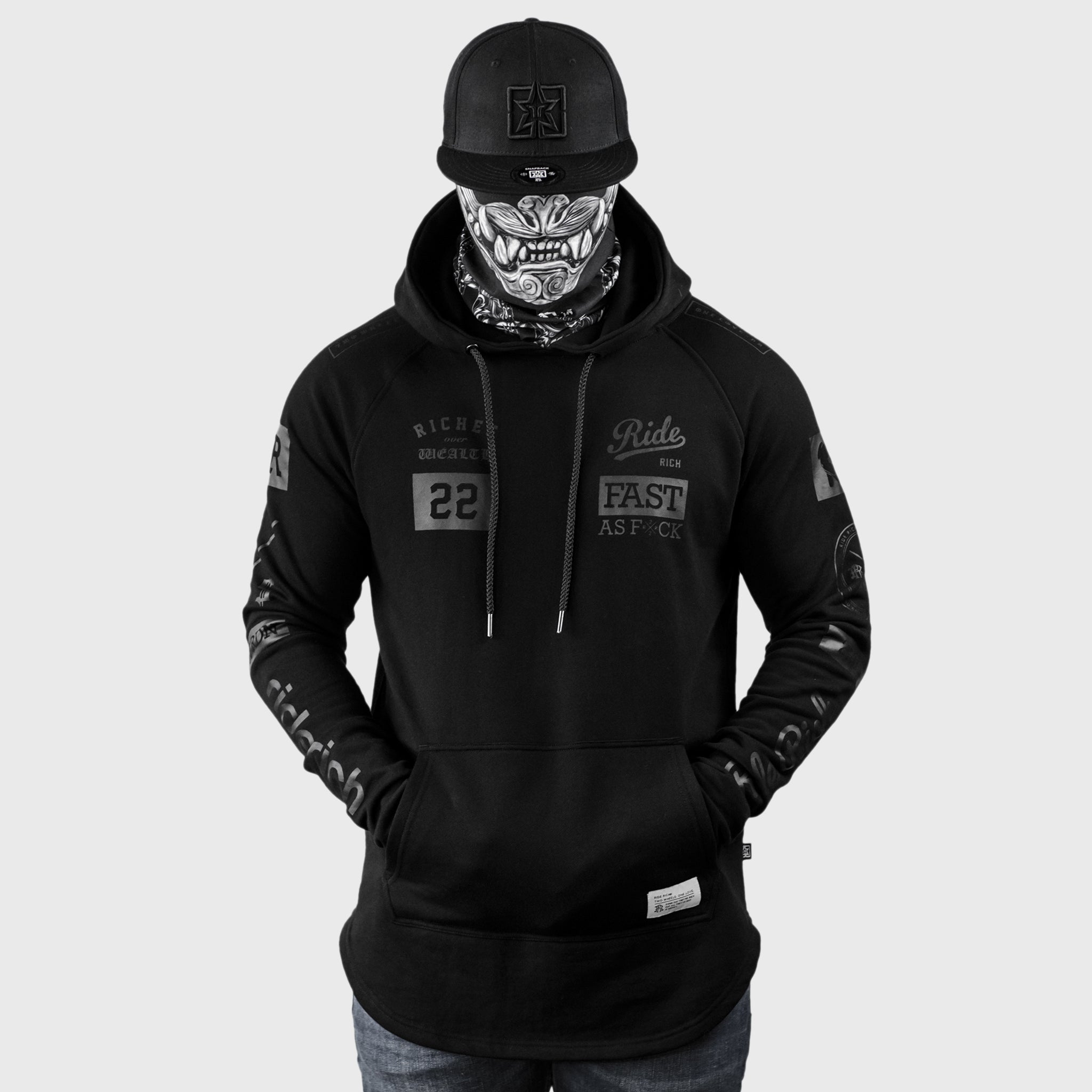 [Pre-Sale // Backorder] RR GP Scoop Pullover Hoodie {Black on Black}