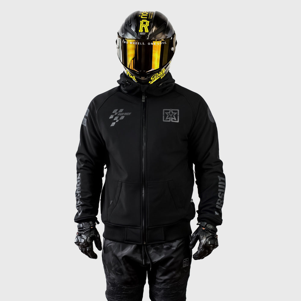 Regency™ Armoured Softshell Hooded Jacket {Pursuit/Black}