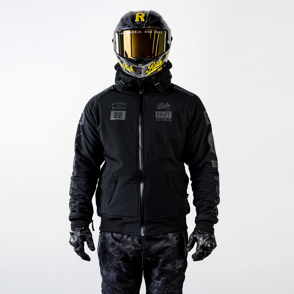 Regency™ Armoured Softshell Hooded Jacket {RR GP/Black}