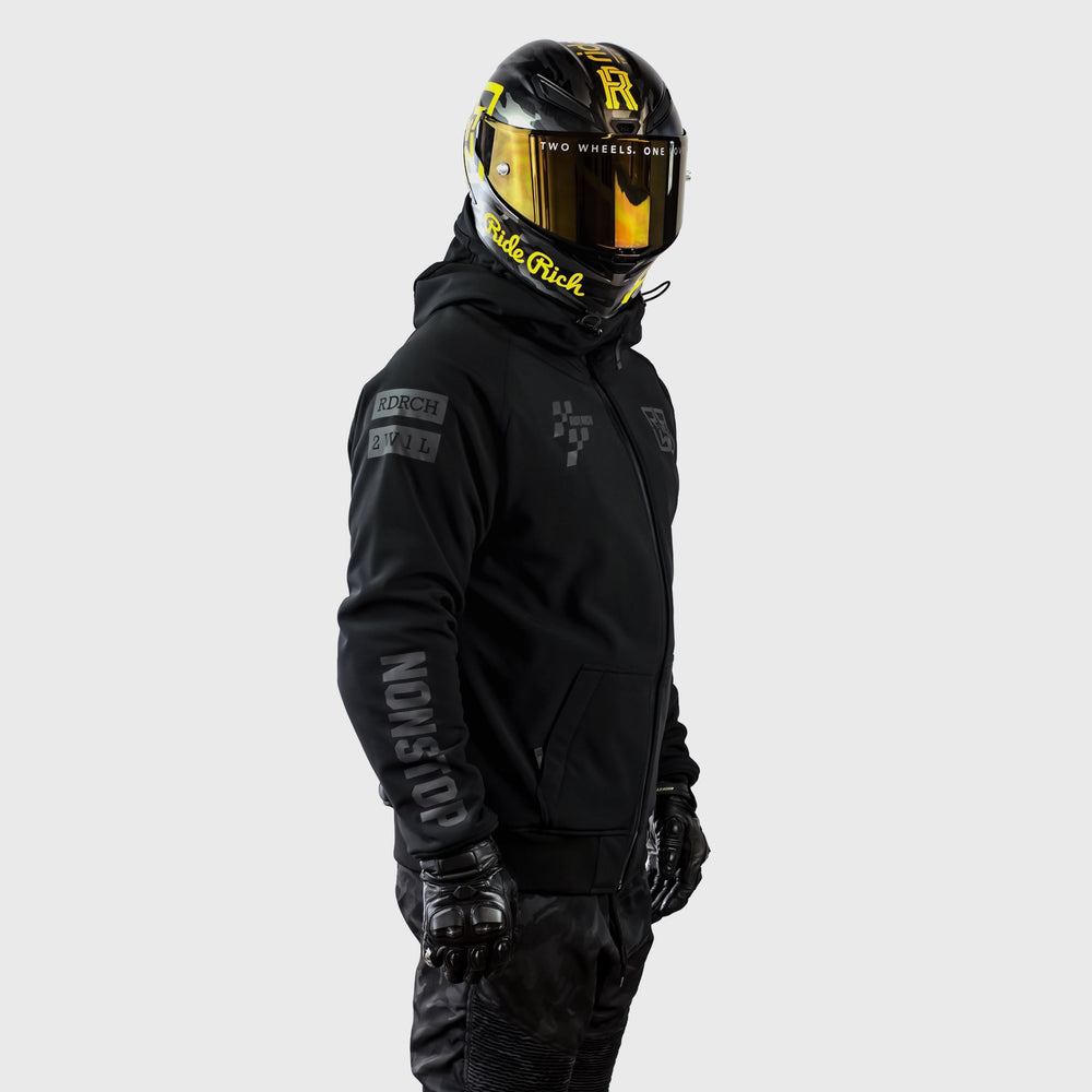 Regency™ Armoured Softshell Hooded Jacket {Pursuit/Black}