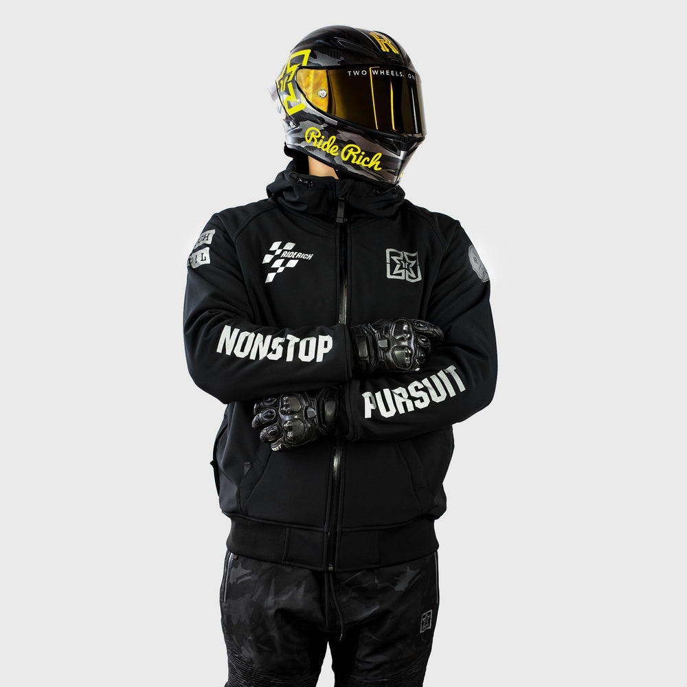 Regency™ Armoured Softshell Hooded Jacket {Pursuit/Black}