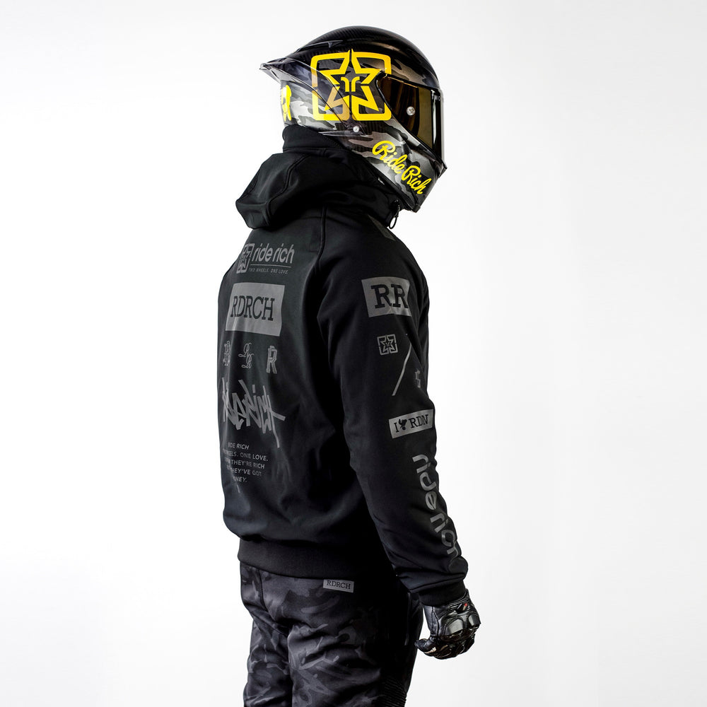 Regency™ Armoured Softshell Hooded Jacket {RR GP/Black}