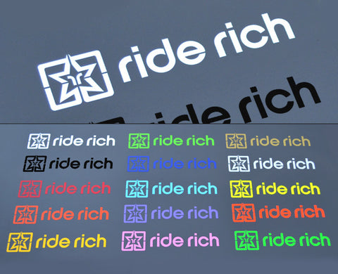 Ride Rich Vinyl Decals View 1 - Custom Motorcycle Decals
