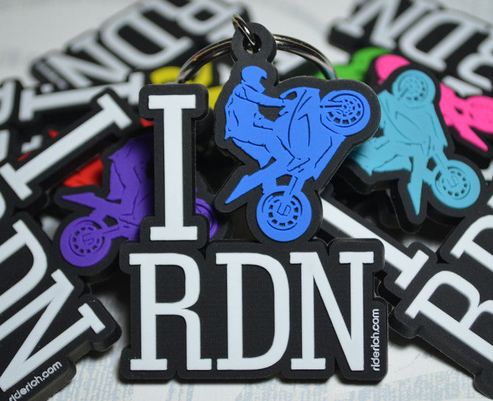 I Love RDN Keychain Blue - Motorcycle Accessories