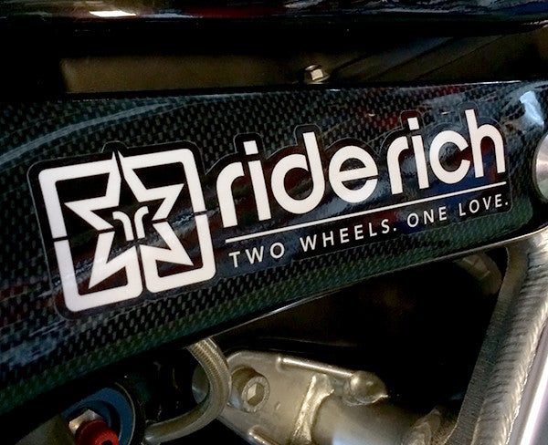 Ride Rich {Black Outline} - Vinyl Motorcycle Sticker