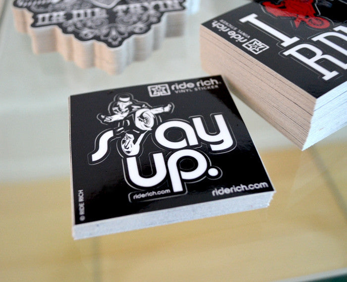 Stay Up Like Wheelies {Small} View 3 - Motorcycle Sticker