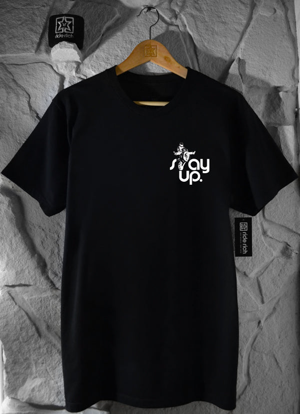 RR Stay Up Tee View 2 - Motorcycle T-shirt