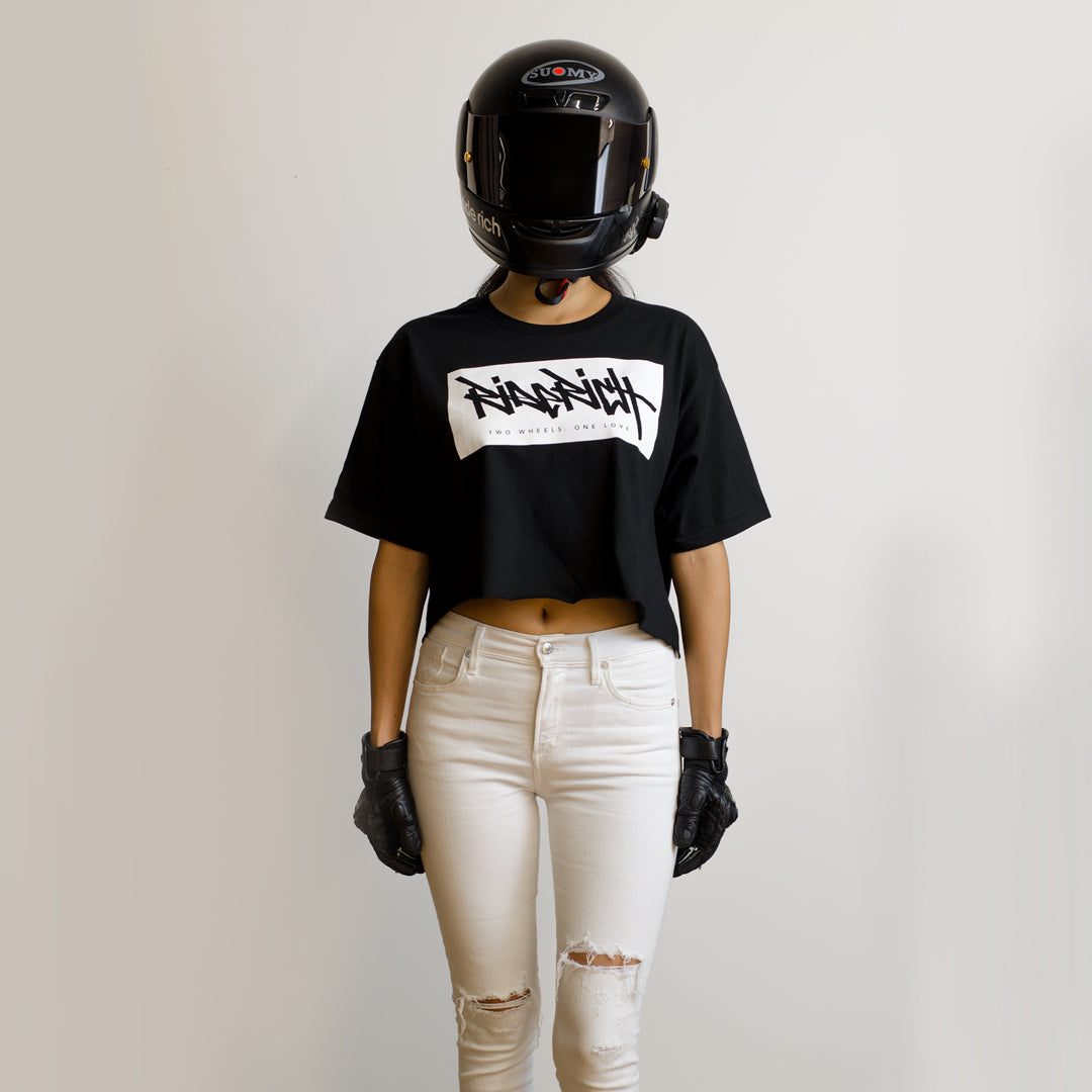 The Get Up Crop Tee {Black}