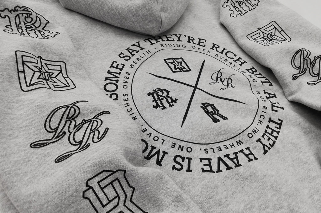 The Motto Pullover Hoodie {Heather Grey}